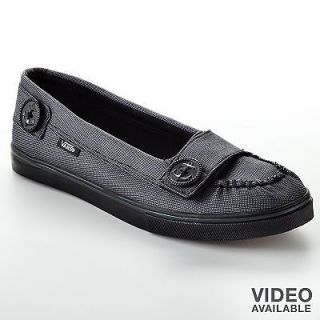 Vans ASHLAND (Anchor Button)Grey/Bl ack Navy Sailor Womens Shoes Size