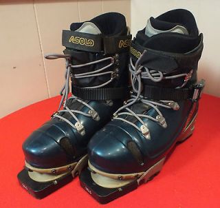 ASOLO Telebreeze Telemark Ski Boots 3 Pin XC Mondopoint 26.5 US Mens