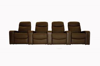 Home Theater Seating Recliner Movie Chair 4 Seats