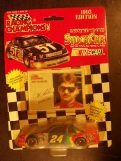 diecast car #24 Dupont Racing Champions 1993 trading card NASCAR