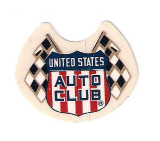 Vintage Decal Sticker USAC United States Auto Club Checkered Flag Rare