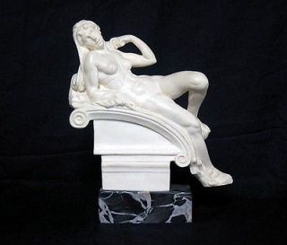 Vintage A. Santini Sculpture on Marble of Michaelangelo s Dawn Made
