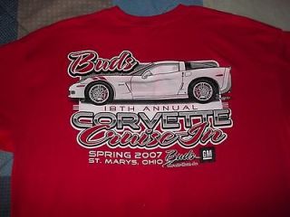 CHEVROLET CORVETTE CAR SHOW t shirt SIZE XL preowned iand selling N/R