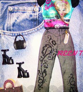 der JEANS Vintage Barbie Face+Car on Top Shirt Fashion Avenue 2002