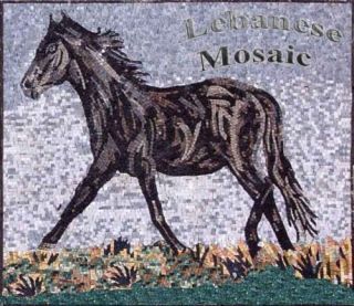 Horse Mosaic Marble Pattern Wall/Floor Tile