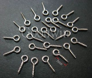 Pack of 10000X ZINC PLATED SMALL EYE SCREW Hooks 5mm Long HDW2