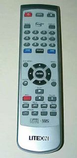 LiteOn Remote Control 8 for VHS/DVD Recorder model LVC 9006