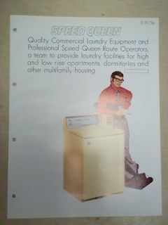 Queen/McGraw Edison Brochure~Laund ry Equipment~Wash er/Dryer~Catal og