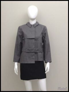 BALENCIAGA Asymmetric Gray MACKINTOSH Jacket Raincoat FR36/US6 (runs