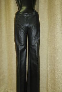 BCBG Black Leather Pants Size 6