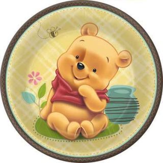 Baby Winnie the Pooh Luncheon Plates 8ct Party Supplies