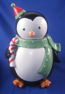 Holiday 2010 Target Home Be Merry Cookie Jar Penguin Black White