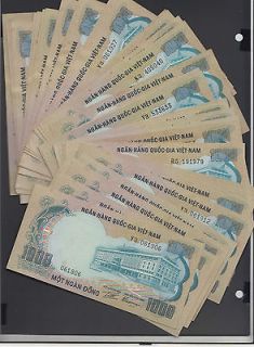 Newly listed South Viet Nam P 34 D 35 1000 Dong 1972   Lot 50pcs