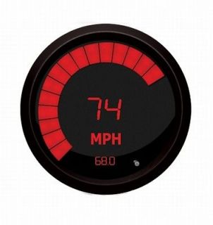 Digital Speedometer with LED Sweep Red w/ Black Bezel Intellitronix