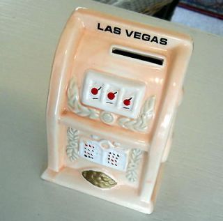 LAS VEGAS Slot Machine Bank~porcelain ~unique & cute