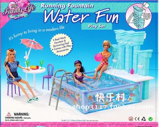 barbie dolls sweet dream Princess Swimming pool water fun play set