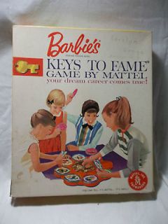 Barbies KEYS TO FAME Game by Mattel vintage 1963 complete
