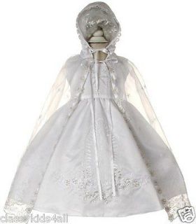 Baby Toddler Girl Communion Baptism Gown Christening White Dress