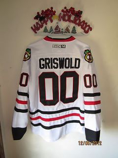 Clark Griswold white Blackhawks jersey. Pick your SIZE Ships out day