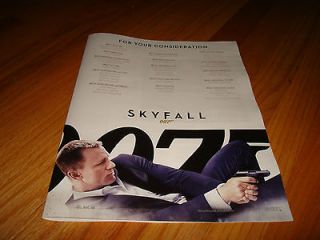 Oscar ad Daniel Craig gun James Bond 007 Javier Bardem all categories