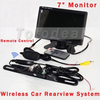 Rear view Monitor+Wirele ss Night Vision Car Reverse Backup Camera kit