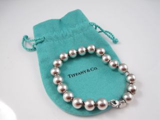 Tiffany & Co RARE Silver 19 Ball Bead Bracelet Bangle!