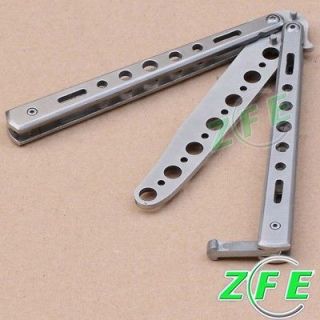 1x Silver Butterfly Style Knife Trainer tool All steel training knife