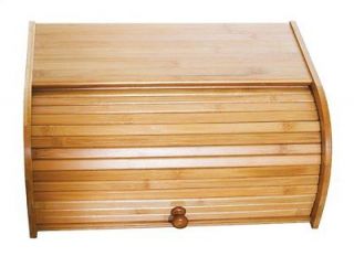 NEW Lipper International Bamboo Rolltop Bread Box 