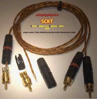 SCKT RCA Silver   Copper / Kapton   Teflon 100% shield cable
