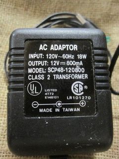 Class 2 Power Transformer Sony AC T120 AC 120v 60Hz 4.5w DC 12v