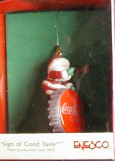 Sign of Good Taste Enesco Ornaments Small Wonders 1991 Coke Coca Cola