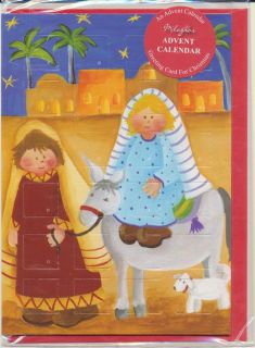 Children Religious Advent Calendar Card w/ Env & Prayer Pamphlet Type