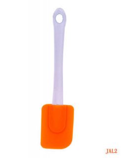 Colors Silicone Bake Spatula Clear Handle Kitchen Cooking Baking