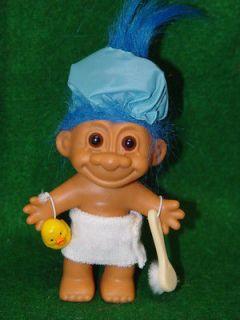Troll Doll 4 1/2 Russ Rub a dub dub Bath Tub Shower Boy