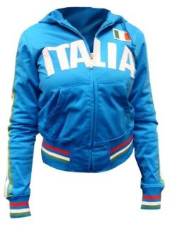 Italia Italy Italian Blue World Cup Girls Juniors Hooded Soccer Track