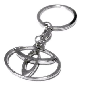 TOYOTA Auto Car logo Stainless Steel Keyring Keychains Ring chain Key