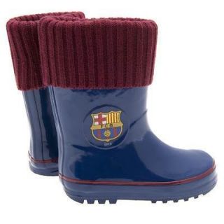 FC Barcelona Soccer Football Kids Boys Wellie Sock Wellington Boot