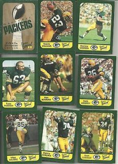 Set of Super Bowl II Green Bay Packers Cards