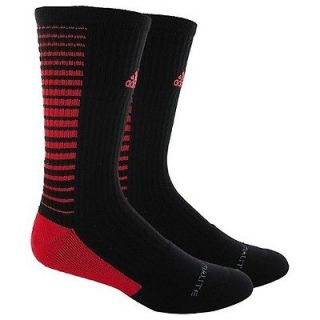 adidas Team Speed Vertical Crew Socks Black/University Red Size Medium