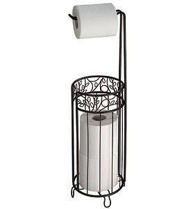 InterDesign Bronze Twigz Toilet Paper Stand With Roll Reserve