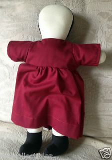Handmade Amish Rag Doll Hand Sewn Folk Art Cloth Toy Pennsylvania
