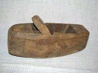 Antique Beech Wood Handmade Round Bottom Compass Plane