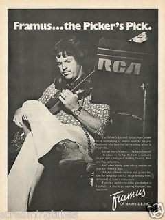 1974 FRAMUS OF NASHVILLE HENRY STRZELECKI BASS GUITAR PRINT AD
