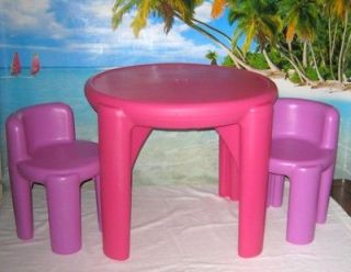 Little Tikes Boys and Girls Childs Table and Chairs Set Purple Pink