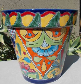 12 tall Talavera Mexican Planter Flower Pot hand painted + ItalyCD