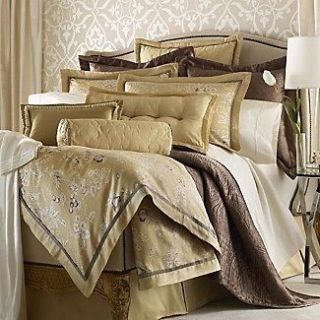 Versailles Gravure QUEEN Duvet Cover Gold Brown Fruit French Country