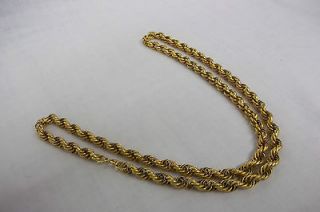 Vintage 1980s Mens Gold Tone Chain (Costume Jewelry) #78
