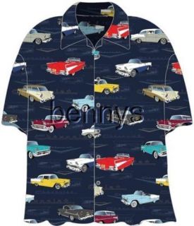 Chevy Bel Air Tri 5 Hawaiian Camp Shirt, M L XL 2X 3X