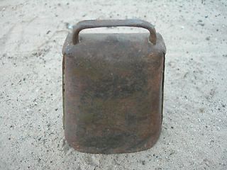 Old Antique Forged Wrought Iron Cow Bell Hand Riveted Blacksmith
