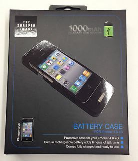 SHARPER IMAGE IPHONE 4 BATTERY PACK CASE 1000 mAH 6 HOUR TALK TIME NEW